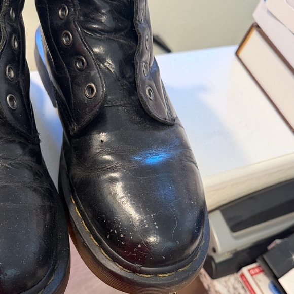 Dr. Martens Black Leather Combat Boots main image 5